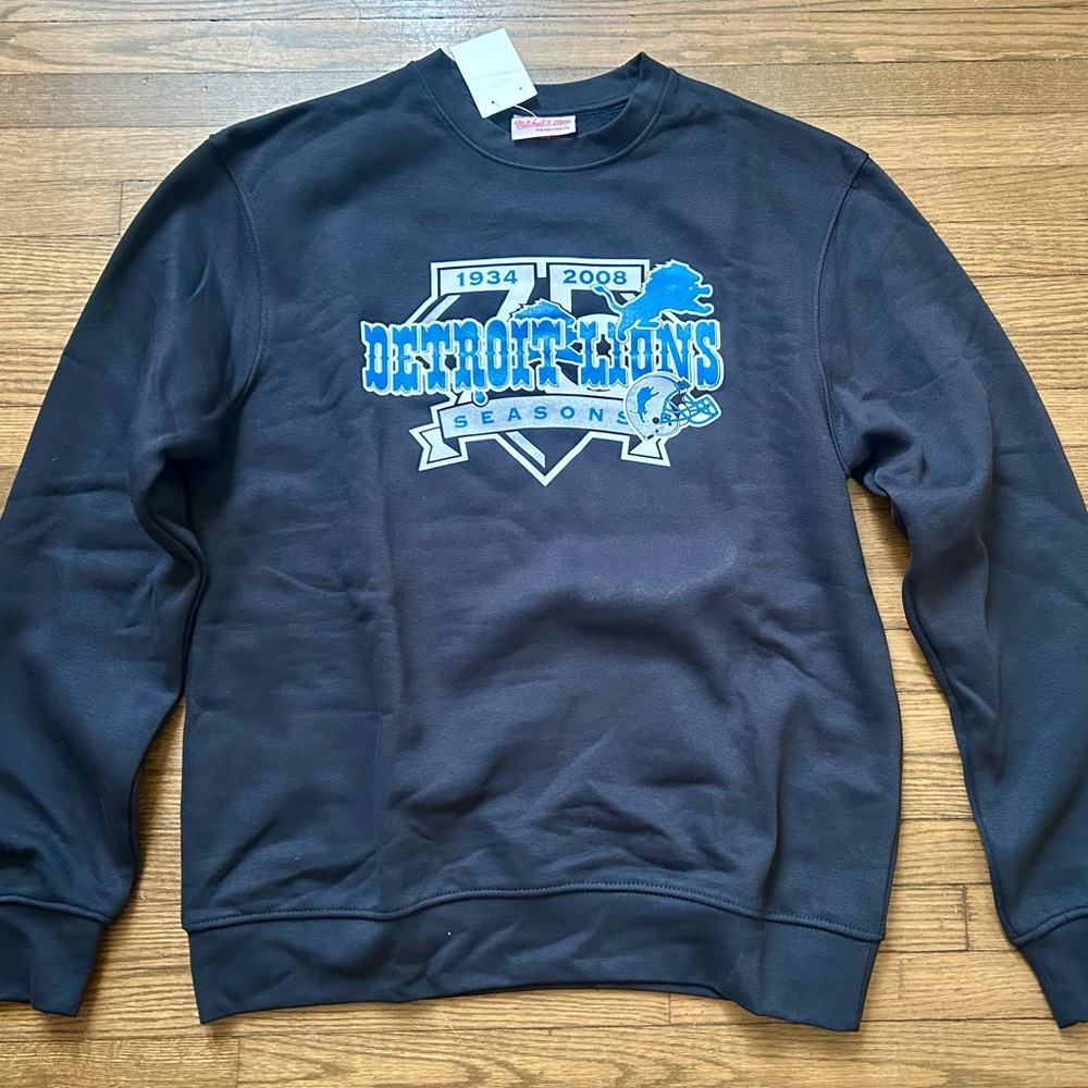Mitchell & Ness Detroit Lions Graphic Crewneck